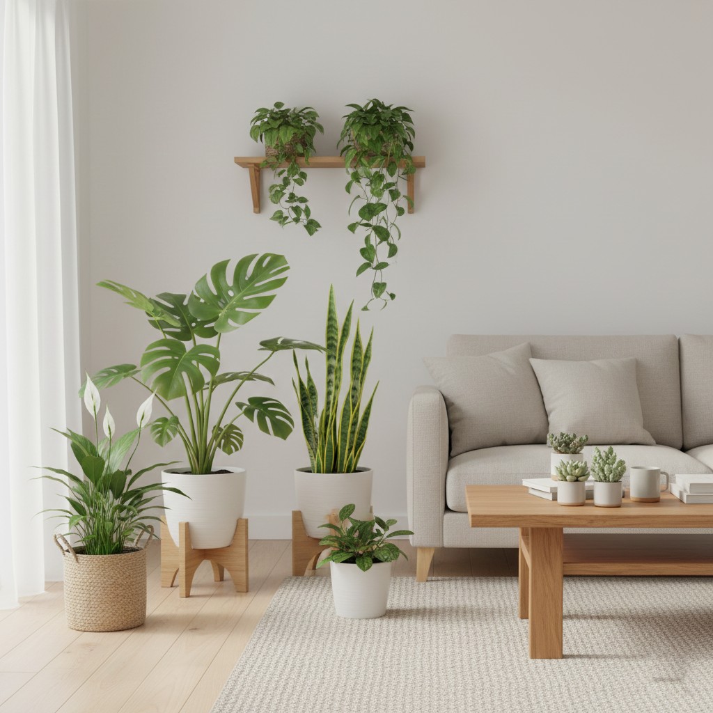 Beautiful collection of indoor plants