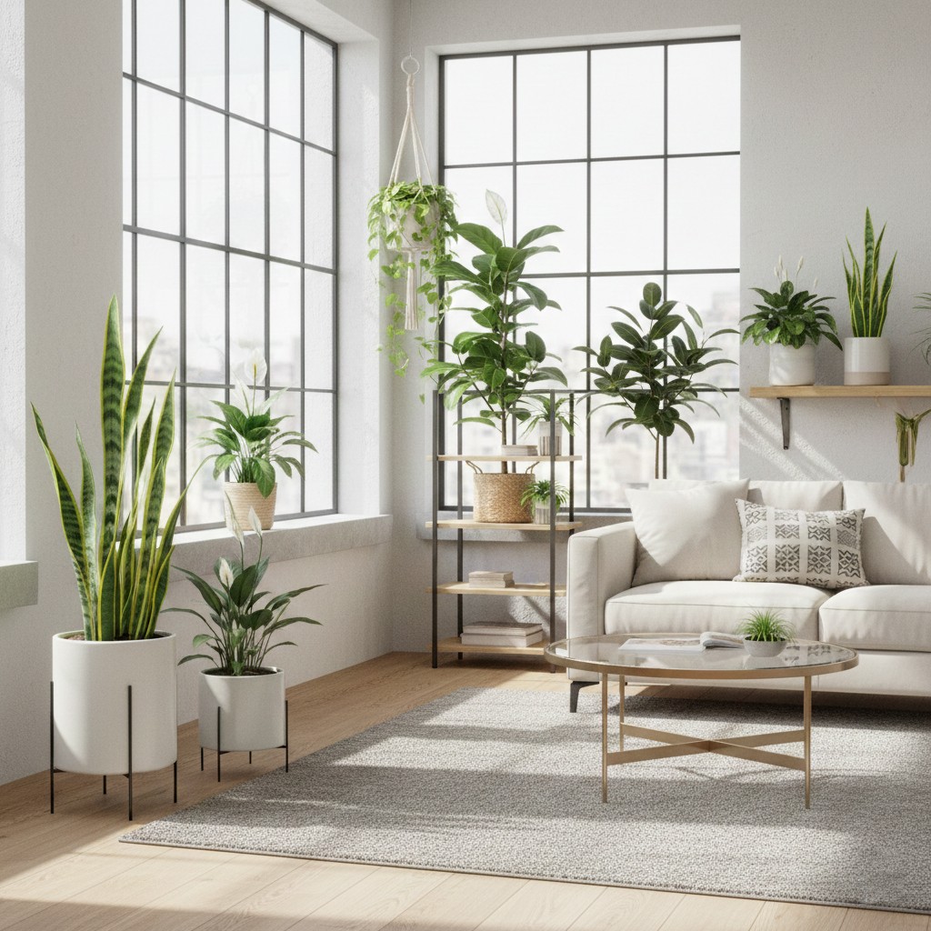 Air purifying indoor plants