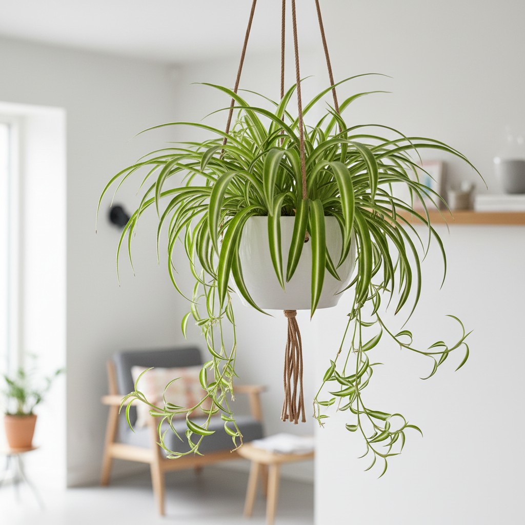 Spider plant hanging display